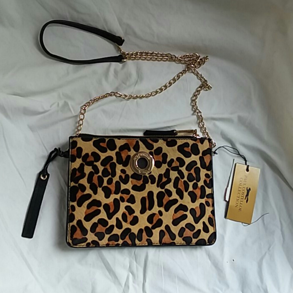 Paul Costelloe UK Calf Hair leather bag Mob Wife nwt